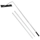 OUTPRIZE Flat Roof Snow Rake, 4.8-16FT Aluminum Detachable Angled Snow Roof Rake for Trucks, Travel Trailers, Motorhome, RV's Flat Rooftops, 24" Plastic Blade