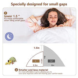 Vekkia Queen Bed Wedge Pillow/Mattress Gap Filler/Headboard Pillow/Bed Gap Filler,Close Gap (0-3.5") Between Your Mattress and Headboard,Stop Loosing Your Pillows,Phone&Glasses(White 60"x6.5"x4.5")