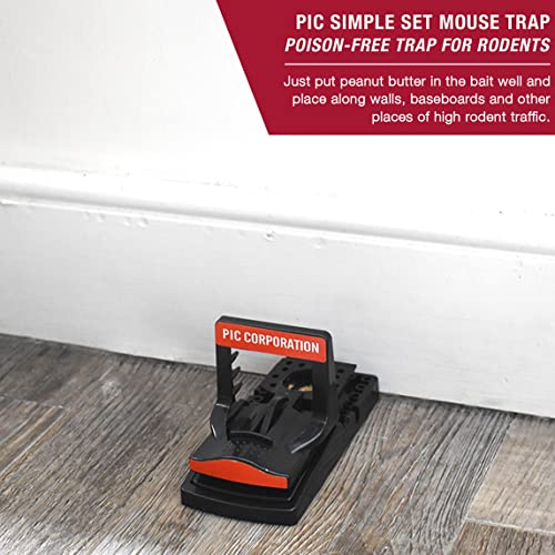 PIC Simple Set Mouse Traps, 2 Count (Pack of 6)