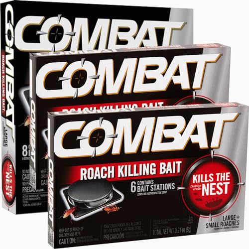 Combat Roach Killing Bait Variety Pack, 20 Assorted Roach Bait Stations for Large and Small Roaches, Kills The Nest, Child and Pet Resistant