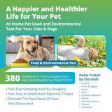 5Strands Pet Food and Environmental Intolerance Test, at Home Sensitivity Test for Dogs & Cats, Hair Sample Collection Kit, 395 Items Tested, Results in 5 Days, Works for All Ages and Breeds