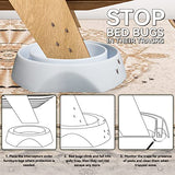 Interceptors with Anti Skid Pads | bed bug Trap and Detectors for Bed (White-8 Pcs)