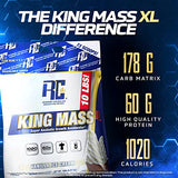 Ronnie Coleman Signature Series King Mass XL Mass Gainer Protein Powder, Muscle Gainer, 60g Protein, 180g Carbohydrates, 1,000+ Calories, Creatine and Glutamine, Dark Chocolate, 10 Pound