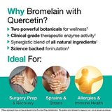VitaMedica Bromelain with Quercetin Supplement | 2400 GDU/Gram| 500 mg Supplement for Immune and Digestive Support, Joints, Muscle Recovery, and Bone Health* | 60 Capsules |