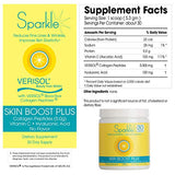 Hydrolyzed Collagen Powder - Sparkle Skin Boost Plus (No Flavor) [30-Serves] Verisol Peptides Protein Powder & Vitamin C, Non-GMO Collagen Supplement Drink, Keto Protein Powder Nutrition