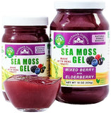 EverSmith Organics - Wildcrafted Irish Sea Moss Gel | Made in USA | Rich in Vitamins & Minerals | Sea Moss Gel Organic Raw | Nutritional Supplement | Mixed Berry (16 oz)