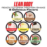 Lean Body Ready-to-Drink Salted Caramel Protein Shake, 40g Protein, Whey Blend, 0 Sugar, Gluten Free, 22 Vitamins & Minerals, 17 Fl Oz (Pack of 12)