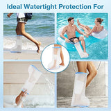 Qinaoco Waterproof Extra Wide Leg Cast Cover for Shower Adults, Extra Large Leg Shower Cover with Non-Slip Bottom, Watertight Foot Protector for Plus Size Adults Surgery Shower Boot