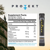 Protekt Hydration Liquid Electrolyte Packets - Organic Electrolytes and Sugar-Free Packets - 10:2:1 Sodium, Potassium, Magnesium Ratio for Electrolyte Balance - Hydration Pack of 10 - Lemonade