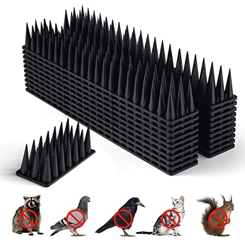 BORHOOD Bird Spikes for Outside, 30 Pack Bird Deterrent Spikes for Small Robin Pigeon Squirrel Raccoon Crow Cats Defender Spikes to Keep Birds Away and Keep Birds from Building Nest