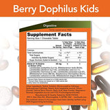 NOW Supplements, BerryDophilus™ with 2 Billion, 10 Probiotic Strains, Xylitol Sweetened, Strain Verified, 120 Chewables, packaging may vary