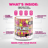 G fuel Hype Sauce Energy Powder, Sugar Free, Clean Caffeine Focus Supplement, Water Mix, Raspberry Lemonade Flavor, Focus Amino, Vitamin + Antioxidants Blend, 9.8 oz (40 Servings)