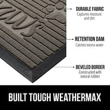 Gorilla Grip 100% Waterproof All-Season WeatherMax Doormat, Durable Natural Rubber, Stain and Fade Resistant, Low Profile, Indoor Outdoor Door Mats, Easy Clean Patio Entrance Mat, 17x29, Stone Paws