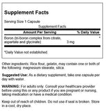 Swanson Triple Boron Complex - Bone Health and Joint Support Mineral Supplement - Citrate, Aspartate, Glycinate (250 Capsules) (2 Pack)