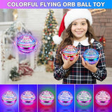 Flying Orb Ball Toys,Galactic Fidget Spinner for Kids,Magic Boomerang Spinner with Flashing LED Lights,Hand Controller Mini Drone for Kids Adults Outdoor Indoor,Cool Toys (Purple)