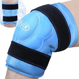 REVIX 20‘’ XXXL Knee Ice Pack Wrap Around Entire Knee After Surgery, Large Ice Pack for Knee Pain Relief, Reusable Ice Wraps for Knee for Replacement Surgery, Swelling, Sports Injuries
