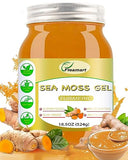 Fleamart 18.5 OZ Sea Moss Gel Organic Raw Seamoss Gel Irish Sea Moss Gel Wildcrafted Sea Moss Gel Vegan Superfood Support Vitamins Mineral