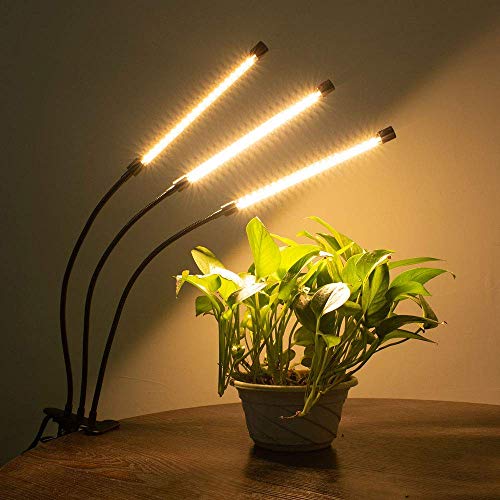 bseah Grow Light Plant Lights for Indoor Plants, Full Spectrum Plant Grow Lights with 3/9/12H Timer, Auto ON & Off, 10 Dimmable Lightness Clip-On Desk Led Grow Light for Seed Starting