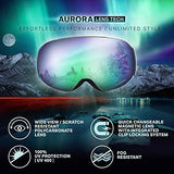 Wildhorn Roca Ski Goggles Men Women.Anti-Fog/Scratch 100% UV-Magnetic Lens-Snowboard Snow Goggles Men Women Adult