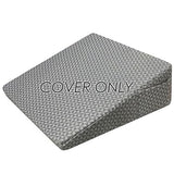 COLDHUNTER Bed Wedge Pillowcase Wedge Pillow Cover Cooling and Breathable Replacement Cover (24"x 24"x 7.5" Dark Grey)