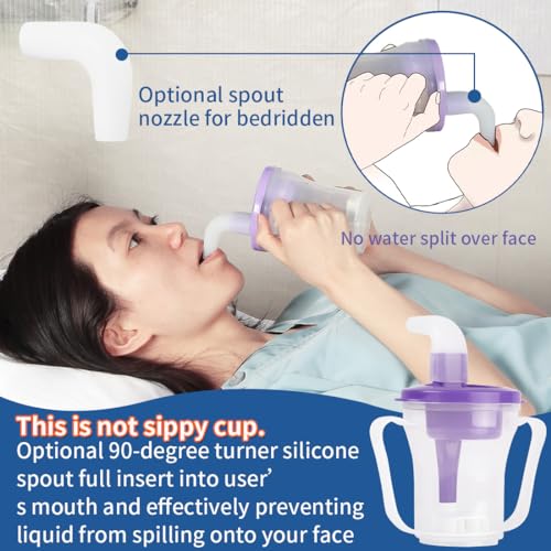 Ehucon Dysphagia Regulating Drinking Cup for Swallowing and Disorders People,Dispenses 5cc or 10cc of Liquid Each Time,No Thickener is Used.Helps to Prevent Choking When A Person Suffers Dysphagia