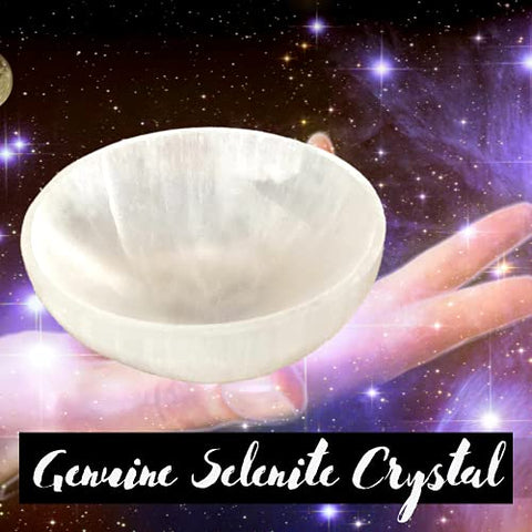 Selenite Crystal Smudge Bowl, 4 Sizes, Hand-Carved, Moroccan Crystal Holder to Charge, Cleanse Crystals, Charging Selenite Bowl, Spiritual Gifts, Wicca Supplies (3" Medium)