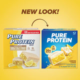 Pure Protein Bars, High Protein, Nutritious Snacks to Support Energy, Low Sugar, Lemon Cake, 1.76 oz, 12 Count (Pack of 1)(Packaging May Vary)