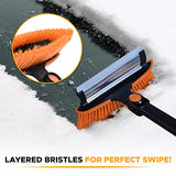 EcoNour 39" 6 in 1 Snow Shovel for Car | 270 Degree Rotating Snow Brush | Ice Scraper for Car Windshield | Scratch Free Extendable Snow Squeegee for Car, SUV, Truck Winter Car Accessories