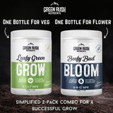 Green Rush Nutrients Organic Veg to Harvest Double Pack - Leafy Green Grow & Beefy Bud Bloom Combo for Veg & Bloom - Organic Fertilizers (500g)