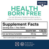 Freeda Iron Supplement - Ferrous Fumarate Iron Tablets for Iron Deficiency - Gentle Iron Supplement for Anemia - Ferrous Iron Supplement for Women - Iron Pills for Men (250 Ct)