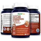 NusaPure Ceylon Cinnamon 10,000mg Per Caps | 150 Veggie Capsules | Non-GMO, Gluten-Free, Vegan with Bioperine