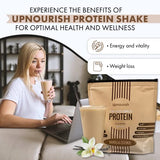 UpNourish Plant-Based Protein Meal Replacement Shake! Keto, Vegan-Friendly Lifestyles. Gluten & Dairy-Free Smoothie with Essential Vitamins, Minerals, and Low Carbs - Vanilla Cookie, 15 Servings