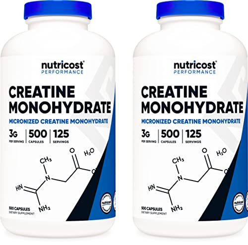 Nutricost Creatine Monohydrate 3000mg Serving 750mg Per Capsule 50 Kate Minimalist 4101