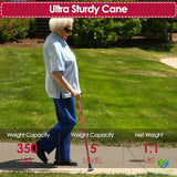 Medicane Walking Cane for Men & Women, Lightweight Adjustable Foldable Cane for Seniors & Adults, Comfortable Handle Collapsible Walking Canes, Heavy Duty Sturdy Crutches Ultra-Strong Support - Red