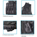 Black Tactical Vest with Holster Adjustable Waist for Combat Airsoft Paintball Training Adults Men Size XX-Large-3X-Large