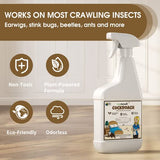 BugPursuit 24oz Roach Killer Bug Spray, Natural Essential Oils Cockroach Killer, Non Staining, USDA Biobased, Effective, Outdoor and Indoor Use, Safe Plant Based Formula, Made in USA, Unscented