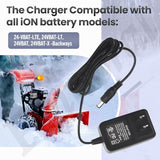 24VCHRG-QC iON+ Quick Charger Compatible with Snow Joe iBAT24 and 24VBAT Series Batteries for All iON Battery 24VBAT-LTE, 24VBAT-LT, 24VBAT, 24VBAT-XR and Other Models