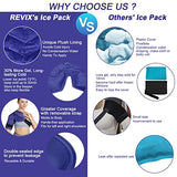 REVIX Shoulder Ice Pack Rotator Cuff Cold Therapy, Ice Packs for Injuries Reusable Gel for Shoulders Pain Relief, Bursitis and Swelling, Cold Compress Shoulder Ice Wrap Navy