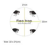 Flea Trap Refills 10 Packs, Flea Trap for Inside Your Home, Replacement Pads for Flea Light, 7.1 Inch Natural Glue Discs Refill