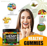 Vitamax Hemp Gummies - Great for Peace & Relaxation - 2,500,000 - Natural Fruit Flavors Tasty Relief – Made in USA – Relaxing Gummies – 100ct