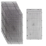 ALEGI 12 Pcs Aquarium Fish Tank Divider Plastic Egg Crate Aquarium Filter Bottom Tray Grid Isolation Board Partition Net Pane Separator (S 12pcs Black)