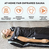 LifePro Sauna Blanket for Detoxification - Portable Far Infrared Sauna for Home Detox Calm Your Body and Mind Large Black