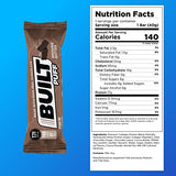 Built Bar 12 Pack High Protein Energy Bars | Gluten Free | Chocolate Covered | Low Carb | Low Calorie | Low Sugar | Delicious Protien | Healthy Snack (Brownie Batter Puff)