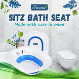 Fivona Unisex Sitz Bath Seat for Soak - Hemorrhoid, Fissure, Postpartum Care - BPA Free, Ergonomic Seat, Anti-Spill - Universal Fit - Yoni Steam Seat