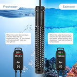 AQQA Aquarium Heater,300W 500W 800W 1000W 1200W Fish Tank Heater,59℉-93℉ Submersible Intelligence Aquarium Heater with Over-Temperature Dry Burning Protection, for Freshwater and Saltwater (800w)