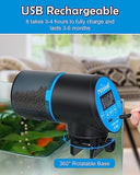 Petbank Automatic Fish Feeder - Rechargeable Timer Fish Feeder with USB Charger Cable, Fish Food Dispenser for Aquarium or Fish Tank (CY-009 Blue)