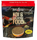 Blue Ridge Fish Food [5LB], Mini and 3/16" Floating Pellet, Koi and Goldfish Growth Formula Blend