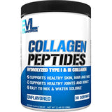 Evlution Nutrition Collagen Peptides Powder, Premium Hydrolyzed Collagen to Support Healthy Skin, Hair, Bones, Joints, Nails & More (30 Servings)
