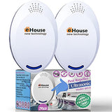 BH-4, Ultrasonic Pest Repeller - Electronic & Ultrasound, Indoor Plug-in Repellent - Get rid of - Rodents, Mice, Squirrels, Bats, Insects, Bed Bugs, Ants, Fleas, Spiders, Roaches (Purple, 2 Pack)