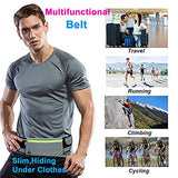 Running Belt Waist Pack Bag Fanny Pack for Phone Men Women,Thin Runners Pouch Belt for Hiking Walking Sports Cycling Traveling Money Belt,Phone Carrier Waistband for Wallet Gray